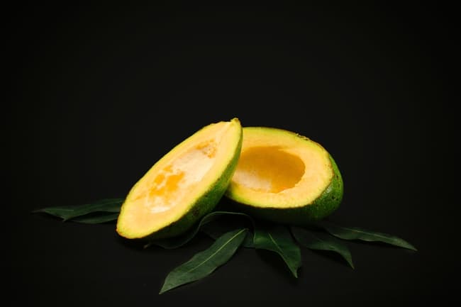 Avocado cut in half